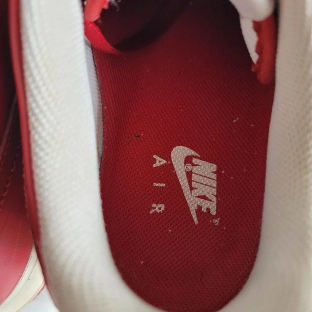 Nike Air Force 1 One 82 Low Men's Shoes Size 10‎ White/Red 315122-661 Lace-Up